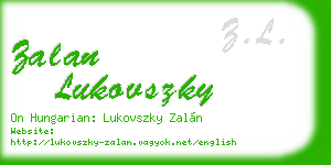 zalan lukovszky business card